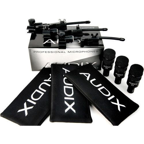  Audix D2 Dynamic Instrument Microphone Trio (3-Pack)