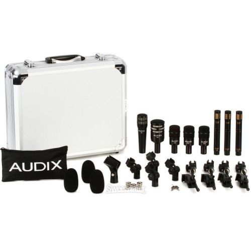  Audix DP7 Plus 8-Piece Drum Microphone Bundle with ASP800 Preamp and Cables