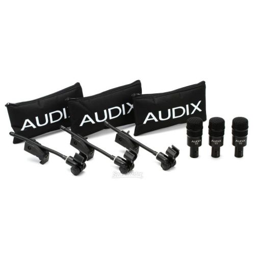  Audix D2 Trio Dynamic Instrument Microphone 3-pack