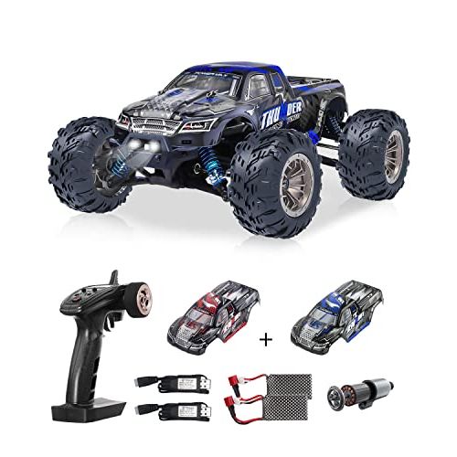  Aufitker Brushless RC Cars for Adults 55+KM/H 1:16 High Speed Remote Control Car 4WD Rc Trucks for Boys 2.4GHz Off Road Monster Truck with Extra Shell,2 Battery,All Terrain Electric Toy,Gif