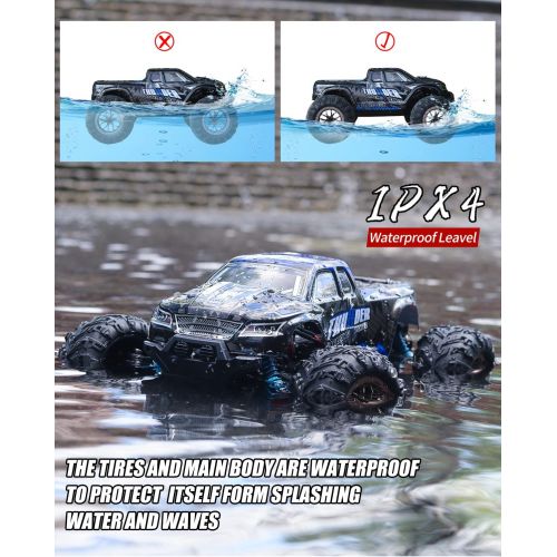  Aufitker Brushless RC Cars for Adults 55+KM/H 1:16 High Speed Remote Control Car 4WD Rc Trucks for Boys 2.4GHz Off Road Monster Truck with Extra Shell,2 Battery,All Terrain Electric Toy,Gif