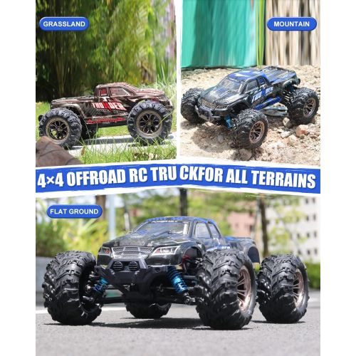  Aufitker Brushless RC Cars for Adults 55+KM/H 1:16 High Speed Remote Control Car 4WD Rc Trucks for Boys 2.4GHz Off Road Monster Truck with Extra Shell,2 Battery,All Terrain Electric Toy,Gif