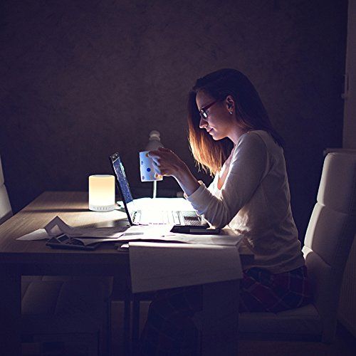  Night Light Bluetooth Speakers, Aufitker Portable Wireless Bluetooth Speaker Bedside Table Lamp Desk Lamp, Smart Touch Control LED Mood Lamp, TF Card/AUX/Speakerphone (Bluetooth sp