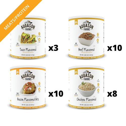  Augason Farms 1-Year 4-Person Emergency Food Supply | Shelter-in-Place Kit | 360 Large Cans | 30 Year Shelf Life