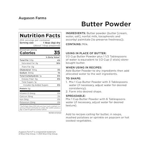  Augason Farms Butter Powder 2 lbs 4 oz No. 10 Can