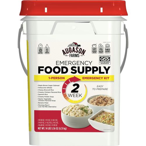  Augason Farms 2 Week 1 Person Emergency Food Pail Survival Food 4 Gallon Pail (5-32202), 24lbs