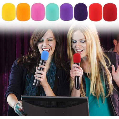  Augshy 13 Pack Thick Handheld Stage Microphone Windscreen Foam Cover Karaoke DJ (13 Color)