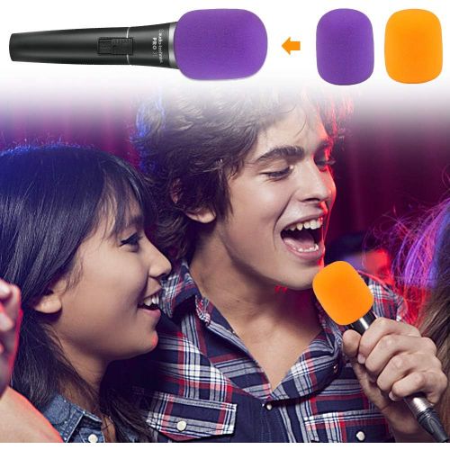  Augshy 13 Pack Thick Handheld Stage Microphone Windscreen Foam Cover Karaoke DJ (13 Color)