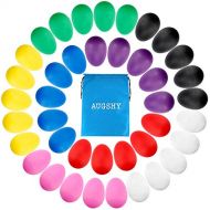 [아마존베스트]Augshy 40 Pieces Plastic Egg Shakers Percussion Musical Egg Maracas with a Storage Bag for Toys Music Learning DIY Painting(8 Different Colors)