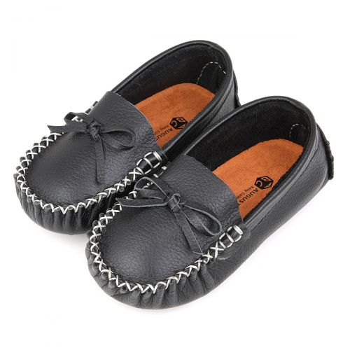  Augusta Baby Childrens Black Genuine Leather Loafers by Augusta Baby
