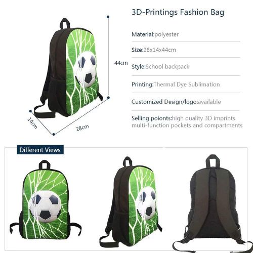  Aulaygo 3D Building Block Printing School Backpack Cool Bookbags for Boys Girls