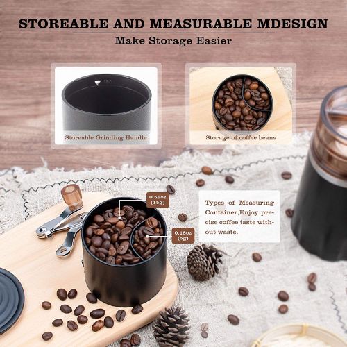  Auletin Portable Coffee Maker-Coffee Grinder And Maker All In One, Pour Over Coffee Maker Set for Espresso, Hand Coffee Maker with Double-wall Vacuum, Stainless-steel Filter, Great
