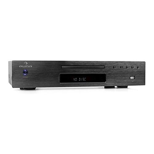  [아마존베스트]AUNA AV2-CD508 Hi-Fi CD Player Stereo Power Amplifier Max. 600 Watt, USB Port, Amplifier Music System, LCD Display, Aux-In, 4x Stereo RCA, Infrared Remote Control, Bluetooth