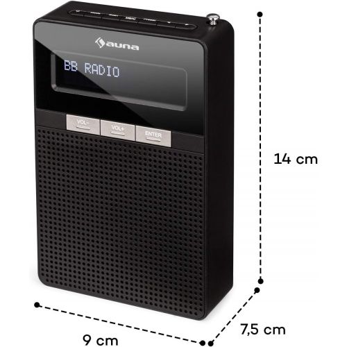  [아마존베스트]-Service-Informationen auna DigiPlug FM Socket Radio with RDS, FM/PLL Tuner, Bluetooth, USB Port, LCD Display, Integrated Broadband Speaker, Black