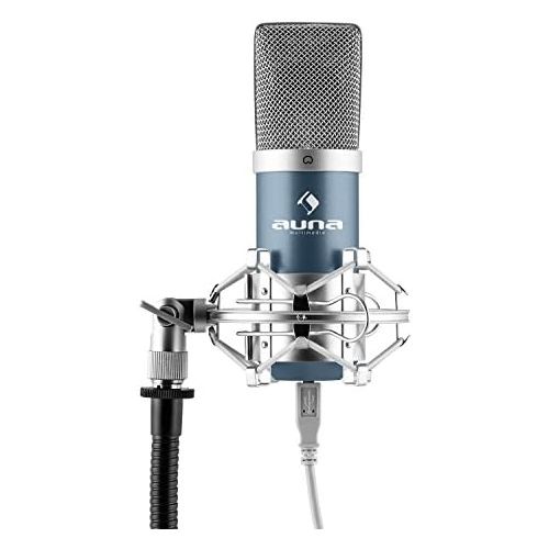  [아마존베스트]Auna studio microphone set with microphone stand, pop protector, black