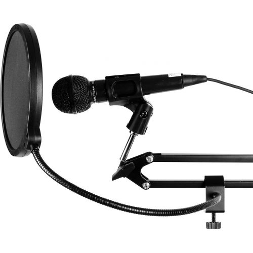  [아마존베스트]Auna studio microphone set with microphone stand, pop protector, black