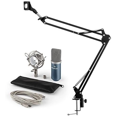  [아마존베스트]Auna MIC-900 Studio Microphone Set with USB Microphone and Microphone Boom Various Colours