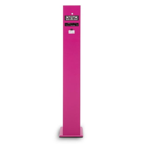  Auna auna Tallboy Karaoke Machine  Tower Speaker  2 Microphones  1000 mAh Battery  4 Bass Reflex Speakers  Bluetooth  USB-Port  SD Slot  Aux-In  Pink