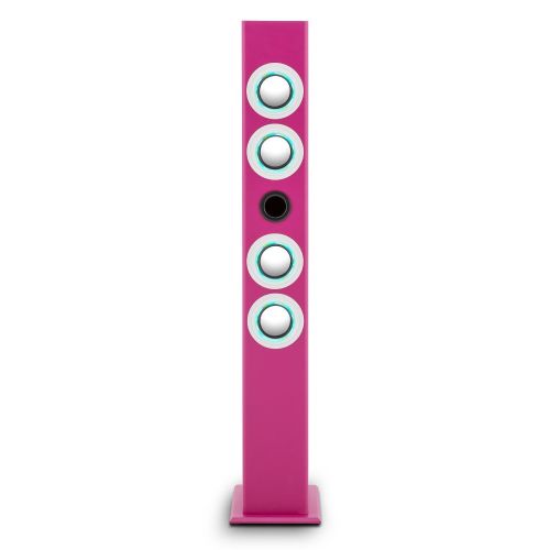  Auna auna Tallboy Karaoke Machine  Tower Speaker  2 Microphones  1000 mAh Battery  4 Bass Reflex Speakers  Bluetooth  USB-Port  SD Slot  Aux-In  Pink