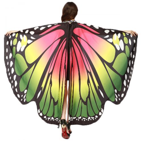  Aunavey Christmas Party Soft Fabric Butterfly Wings Shawl Fairy Ladies Nymph Pixie Costume Accessory