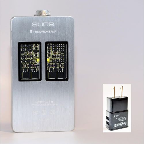  Aune AUNE B1 Portable HiFi Headphone Amplifier Silver with Extreme Audio High Speed USB Charger