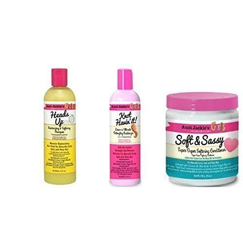  Aunt Jackies Girls Cleanse, Condition & Moisturise Trio Set Of Products For Girls With Fabulous Curls & Coils