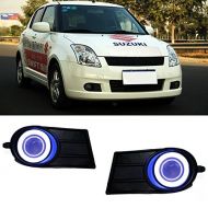 AupTech Innovative Super CCFL Angel Eye Fog Light DRL Exact-Fit Fog Bumper Cover with Projector Lens for 2006-2009 Suzuki Swift