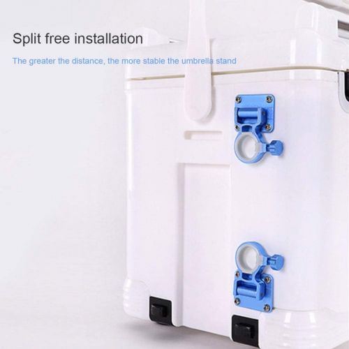  [아마존베스트]Auplew Fishing Umbrella Holder 2 Pieces Aluminium Boat Rod Holder Accessories Sun Umbrella Stand Wall Mount Rods