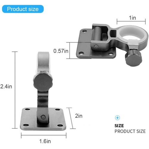  [아마존베스트]Auplew Fishing Umbrella Holder 2 Pieces Aluminium Boat Rod Holder Accessories Sun Umbrella Stand Wall Mount Rods