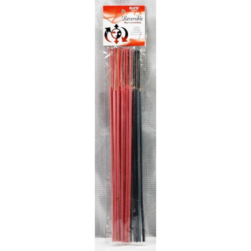  인센스스틱 Aura Variety 1 Pack Reversible RED/Black Rojo/Negro (10 red/10 Black) Incense Sticks 9 Long (20 Sticks PER Pack)