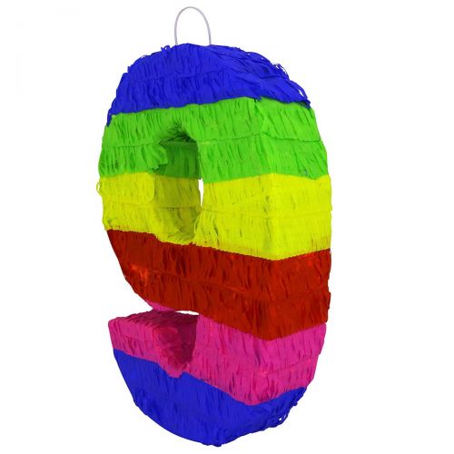  Aurabeam Festive Colorful Number Nine Pinata - Mexican Piata - Handmade in Mexico