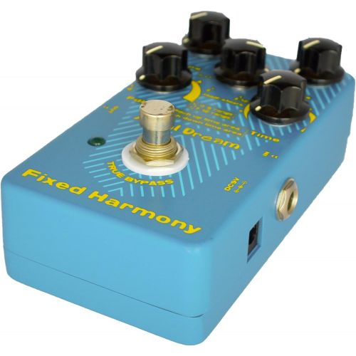  Yanhuhu Aural Dream Fixed Harmony Guitar Pedal with Legend Delay Harmony and Shifting 24 semitones or Octave(s) effects for Cascaded harmony of the fixed scale difference,True Bypa