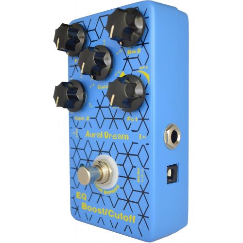  Aural Dream EQ Boost Cut-off Digital Guitar Pedal with Parameter EQ,Shelf filter and Peak filter including Boost and cutoff function,True Bypass