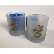 AurasOracle Om Etched Glass Votive Holder