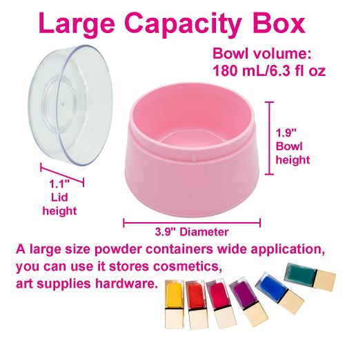  Aurasin BPA Free Baby Powder Puff Box, Large 2.8 Fluffy Body After-bath Powder Case, Baby Care Face/Body Villus Powder Puff Container, Makeup Cosmetic Talcum Powder Container with Hand Hol