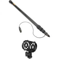 Auray Aluminum Telescoping Boompole Kit with Universal Microphone Shockmount