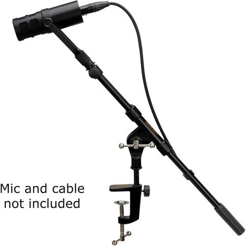  Auray Telescoping Boom Arm Mic Stand with Table Clamp Mount