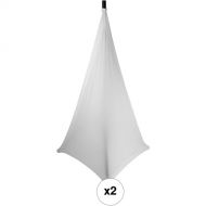 Auray SK-4SLSW Speaker and Lighting Stand Skirt (White, Pair)