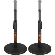 Auray TT-6220 Telescoping Tabletop Microphone Stand (Black, 2-Pack)