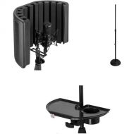 Auray Acoustic Reflection Filter with Floor Stand and Accessory Tray Kit