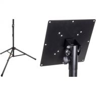 Auray Height-Adjustable Steel Speaker Stand Kit with Mounting Plate