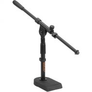 Auray MS-5340 Mic Stand with Boom for Kick Drum or Guitar Amp (Black)