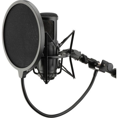  Auray PFNY-6 Nylon Pop Filter with Gooseneck and C-Style Clamp for Mic Stands and Booms