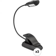 Auray M-LED3-CL 3-LED Clip-On Music Stand Gooseneck Lights (3-Pack)