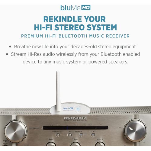  [아마존베스트]Auris Blume HD Long Range Bluetooth 5.0 Music Receiver Hi-Fi Wireless Audio Adapter with Audiophile DAC & aptX HD for Streaming to Home Stereo, AV Receiver or Stereo Amplifier