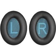 Aurivor Replacement Ear-Pads Cushions for Bose QuietComfort (QC) 35 35ii 25 15 2 and More Headphones, Upgraded Covers with Soft Protein Leather, Reinforced Sealing, Optimized Memory Foam (Black)