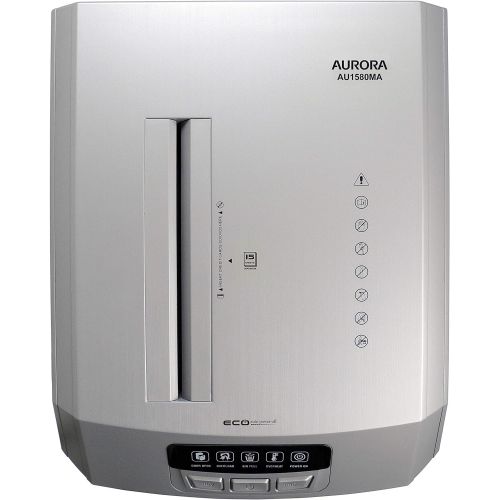  [아마존베스트]Aurora AU1580MA Professional Grade High Security 15-Sheet Micro-Cut Paper/ CD and Credit Card Shredder, 60 Minutes Continuous Run time