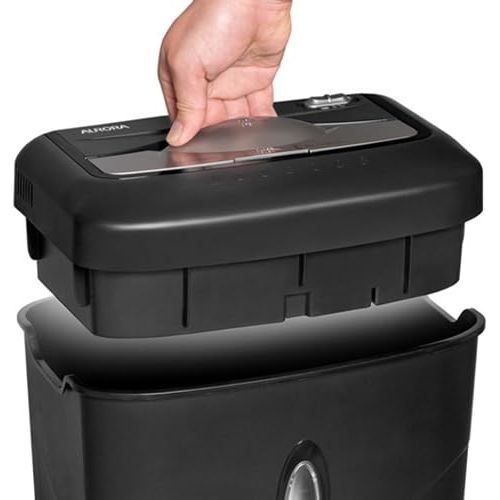  [아마존베스트]Aurora AU1050XE 10 Sheet Cross-Cut Paper/Credit Card Shredder with Basket Shredder,Black