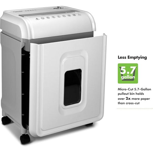  Aurora AU1480MA Professional Grade 14-Sheet Micro-Cut Paper and CD/Credit Card Shredder/ 30 Minutes Continuous Run Time, White/Gray