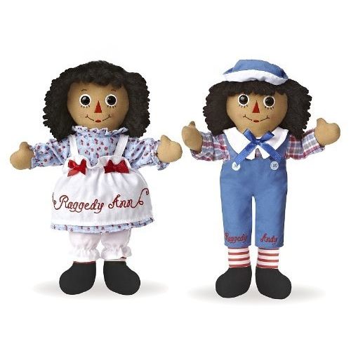  Aurora Raggedy Ann & Andy 12 Classic Brunette Dolls Ethnic  Black  African American